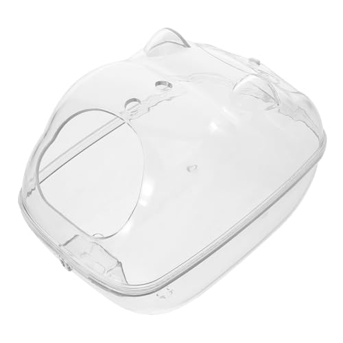 BESTonZON Hamsterbadewanne Hamsterkäfigbett Zubehör Chinchilla Badehaus Chinchillakäfigzubehör Hamstersandkasten Hamstersandbad Hamstertoilette Hamsterbadsand Pp Transparent von BESTonZON