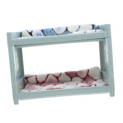 BESTonZON Hamsterbett mit Decke Doppellagiges Kleintierhaus aus Verschleißfestem Material Abnehmbares Nest für Kaninchen Meerschweinchen Igel und Hamster Gemütlicher Zufällige Farbe von BESTonZON