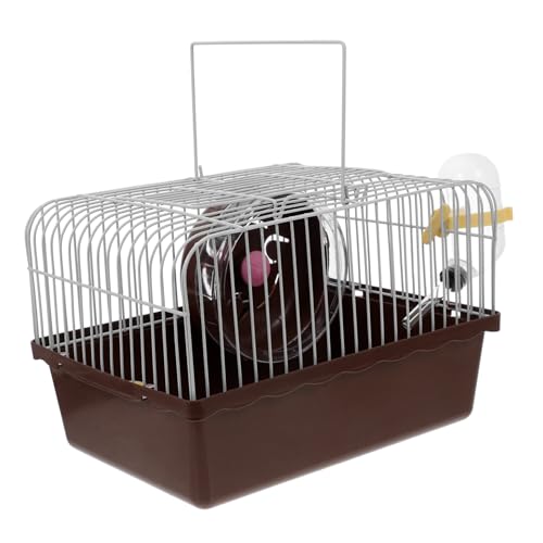 BESTonZON Hamsterkäfig Hamster Tragetasche Haustier Chinchilla Käfige Hängematte Klein Tragbare Transportbox Für Hamster Träger Reisen Zubehör Wasser Abs Brown BESTonZON Hamsterkäfig Hamster Tragetasche Haustier Chinchilla Käfige Hängematte Klein Tragbare Transportbox Für Hamster Träger Reisen Zubehör Wasser Abs Brown von BESTonZON