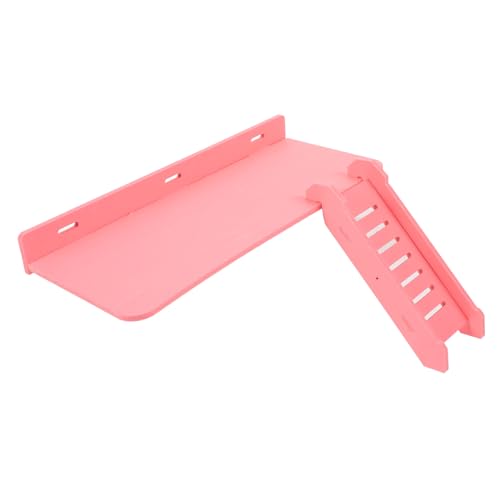 BESTonZON Hamsterplattform mit Rampe Glatte Kanten Kleines Haustier Kletterspielzeug Geeignet für Hamster Zwerghamster Rennmäuse und Kleintiere DIY Käfigzubehör Rosa von BESTonZON