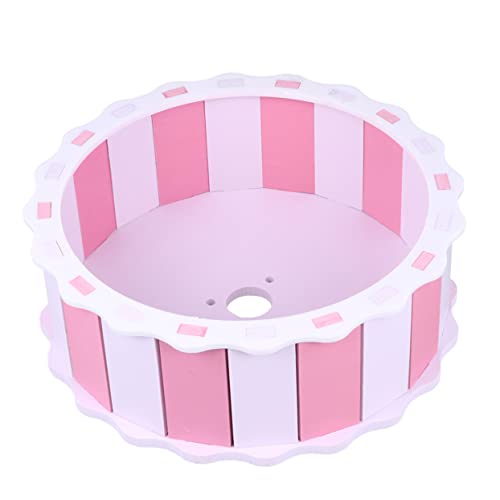 BESTonZON Hamsterrad Hamsterspielzeug Für Haustiere Hamster-laufball Übung Hamsterrad Klein Hamster Leise Haustier-Hamster- Haustierbedarf Hölzern Rosa von BESTonZON