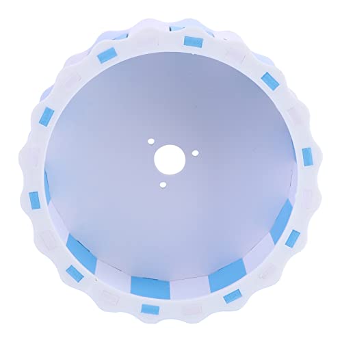 BESTonZON Hamsterspielzeug ruhiges Hamsterrad Rotierende Plattform für Hamster drinnen Leise Haustier hamsterkäfig zubehör Hamster Holzrad Hamster spielt Rad Hölzern Blue von BESTonZON