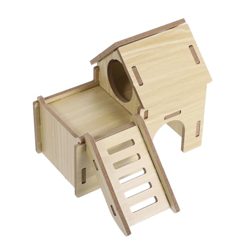 BESTonZON Hamsterhaus Aus Holz Spielzeug Für Kleine Haustiere Versteck Für Zwerghamster Dekoration Für Hamsterkäfig Aktivitätsstruktur Für Hamster Natürlicher Lebensraum Für Kleine BESTonZON Hamsterhaus Aus Holz Spielzeug Für Kleine Haustiere Versteck Für Zwerghamster Dekoration Für Hamsterkäfig Aktivitätsstruktur Für Hamster Natürlicher Lebensraum Für Kleine von BESTonZON