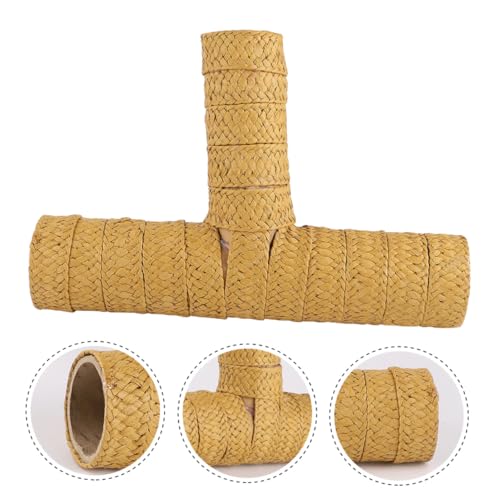 BESTonZON Handgewebter Natürlicher Gras Tunnel für Hamster und Kleintiere Kleines Aktivitätszentrum und Nestspielzeug Atmungsaktiver Haustiertunnel für Käfig und Spielspaß von BESTonZON
