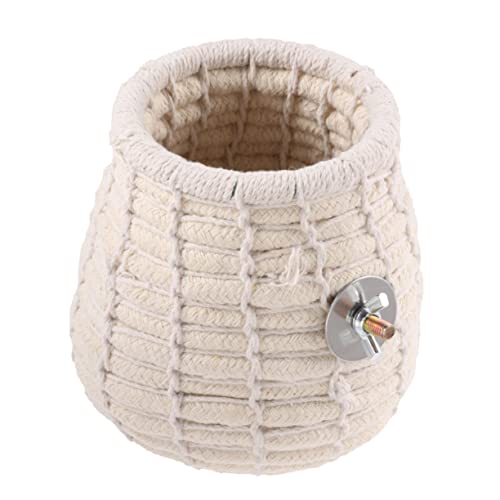 BESTonZON Handgewebtes Papageiennest für Vögel Warmes Schlafbett für Winter für Wellensittiche Nymphensittiche und Kleine Tiere mit Schrauben und Baumwollseil BESTonZON Handgewebtes Papageiennest für Vögel Warmes Schlafbett für Winter für Wellensittiche Nymphensittiche und Kleine Tiere mit Schrauben und Baumwollseil von BESTonZON