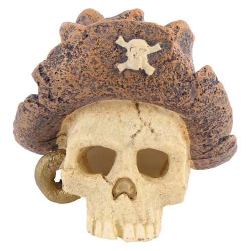 BESTonZON Harz Skull Dekoration Aquarium Ornament Piraten Schädel Design Halloween Deko für Aquarium Schreibtisch Büro Leicht und Kompakt Mystische Atmosphäre für Zuhause und Besondere BESTonZON Harz Skull Dekoration Aquarium Ornament Piraten Schädel Design Halloween Deko für Aquarium Schreibtisch Büro Leicht und Kompakt Mystische Atmosphäre für Zuhause und Besondere von BESTonZON