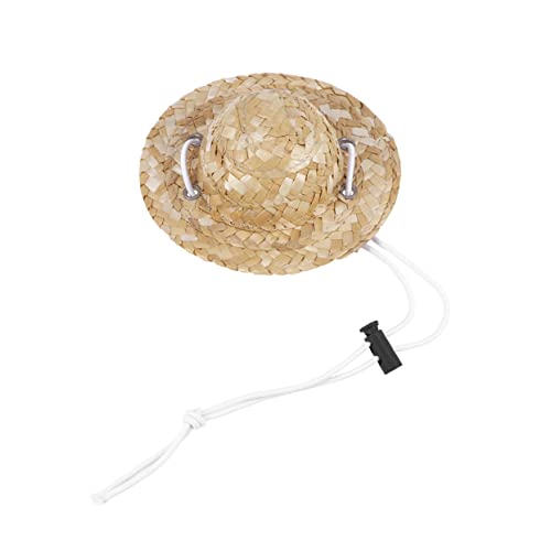 BESTonZON Haustier Strohhut Verstellbarer Sonnenhut Für Kleine Und Katzen Für Garten Und Strand Schützt Sonnenlicht S Design von BESTonZON