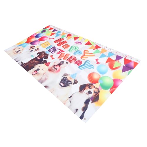 BESTonZON Haustier Thema Hängende Flagge Hunde Geburtstag Alles Zum Geburtstag Dekor Geburtstagsfeier-Banner Hundeparty Kind Geburtstag Liefert Polyestertuch Hündchen von BESTonZON