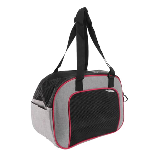 BESTonZON Haustier Tragetasche für Katzen Atmungsaktiv Outdoor Reiseaccessoires mit Vielen Kleinen Taschen Rot für Unterwegs und Langlebig von BESTonZON