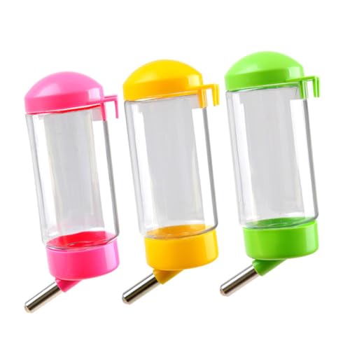 BESTonZON Haustier Trinkflasche aus Bpa freiem Kunststoff Auslaufsicherer Wasserspender für Kleine Hunde Katzen Kaninchen mit Aufhängung Grün Leicht zu Reinigen und Installieren von BESTonZON