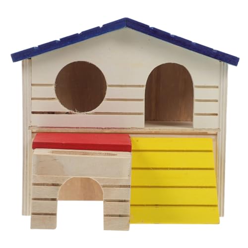 BESTonZON Hamsterheim Mit Zweistöckigem Design Für Kleine Haustiere Holz-hamsterkäfig Als Kletterversteck Und Spielzeug Für Käfig Für Hamster Und Andere Kleine Tiere BESTonZON Hamsterheim Mit Zweistöckigem Design Für Kleine Haustiere Holz-hamsterkäfig Als Kletterversteck Und Spielzeug Für Käfig Für Hamster Und Andere Kleine Tiere von BESTonZON