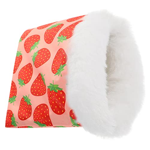 BESTonZON Haustier warmes Nest haustierbett pet Bed Kleintier-Schlafplatz Hamsterbiss Verstecke Träger Schlafsack Baumwollbett für Hamster Hamsterbett Kaninchenfell rot von BESTonZON