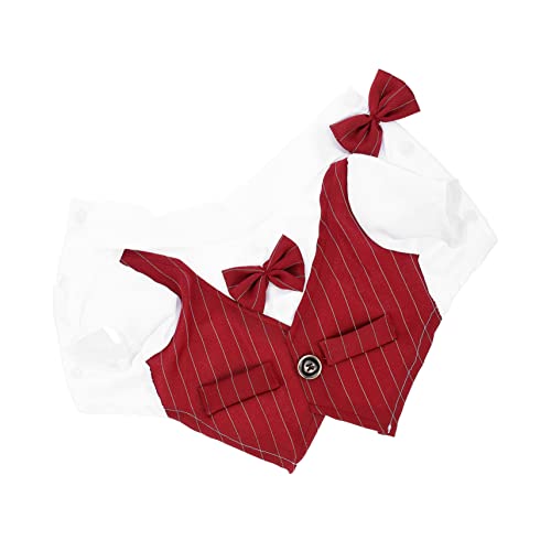 BESTonZON Haustieranzug Dog Costume hundekostüme Haustierhochzeitsanzug Hochzeitsoutfits für Hunde Gentleman-Hundekleidung Ehre hochzeitskleid Hemd für Welpen Hunde formelles Kleid Polyester von BESTonZON