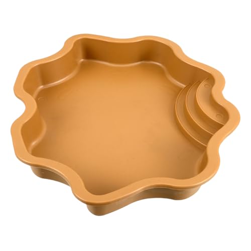BESTonZON Haustierbadewanne Soak -Becken Reptilienschale Aus Kunststoff Gecko Water Bowl Wasserbecken Für Schildkröten Wasserschale Eidechsenpool Light Brown Plastik von BESTonZON