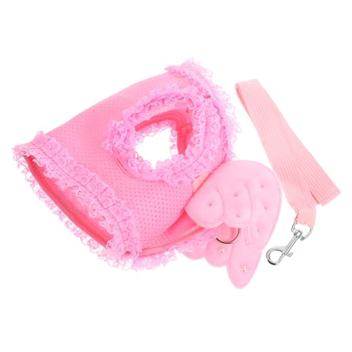 BESTonZON Haustiergeschirr Für Katzen Und Verstellbar Und Atmungsaktiv Design Rosa S Für Sicheres Und Modisches Gassigehen Mit Leine Für Kleine von BESTonZON