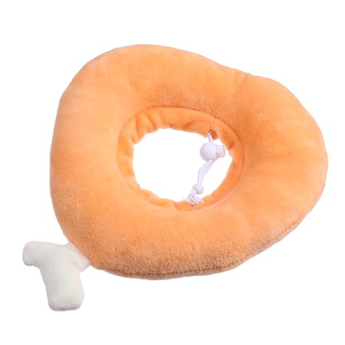 BESTonZON Haustierhalsband reflektierender Hund Kragen für Hunde klein Haustierkegel Katzen-Erholungskegel Genesungshalsband für Katzen Cat Neck Cone Katzenhalsband Plüsch Orange von BESTonZON