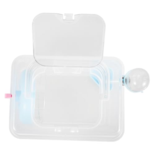BESTonZON Haustierkäfig für Hamster Transportbox für Kleine aus Robustem mit Futter und Tränkezubehör für Unterwegs Transparent und Kompakt BESTonZON Haustierkäfig für Hamster Transportbox für Kleine aus Robustem mit Futter und Tränkezubehör für Unterwegs Transparent und Kompakt von BESTonZON