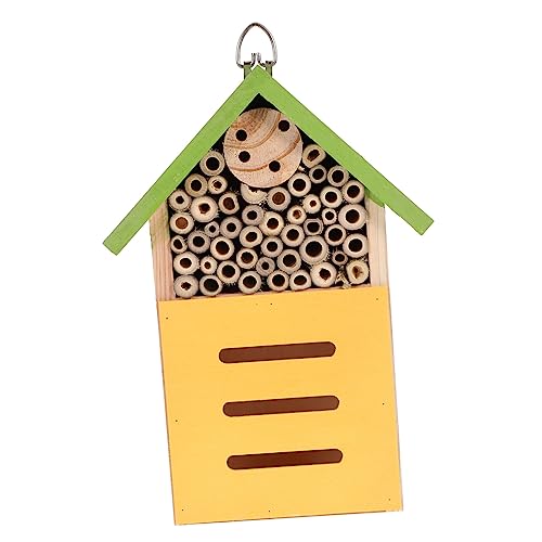 BESTonZON Hölzernes Insektenhaus für Bienen und Nützliche Insekten Umweltfreundliches Bienenhotel im Hüttenstil zur Gartenökologie Gartendekoration und Nisthilfe BESTonZON Hölzernes Insektenhaus für Bienen und Nützliche Insekten Umweltfreundliches Bienenhotel im Hüttenstil zur Gartenökologie Gartendekoration und Nisthilfe von BESTonZON