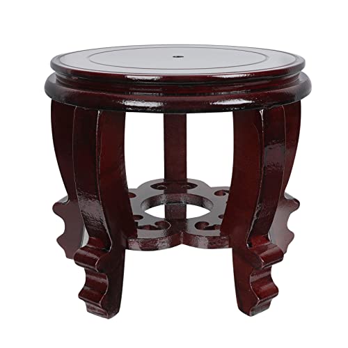 BESTonZON Hoher Holzsitz Aquarium Zubehör Hängendes Pflanzenregal Aquarium Strass Heimdekor Holzscheite Tassen Schüssel Vase Hocker Lebende Aquarienpflanzen von BESTonZON