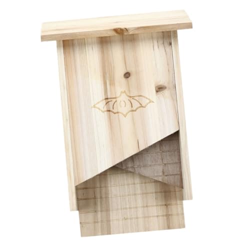 BESTonZON Holz Fledermaushaus für Außenbereich Handgefertigtes Fledermaus Schutzhaus für Garten und Hinterhof Wetterfest und Zuverlässig für Fledermäuse Dekorative Tierunterkunft von BESTonZON