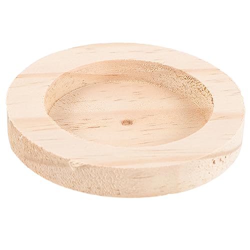 BESTonZON Holz Futter Schüssel für Kleine Haustiere Langlebige und Glatte Tiernahrungsschale für Hamster Chinchillas Reinigen für Futter und Wasser von BESTonZON