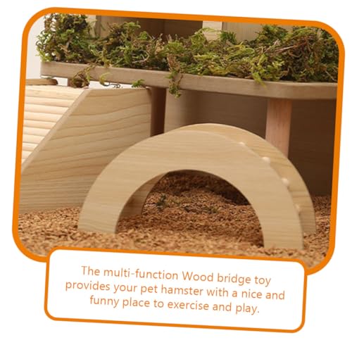 BESTonZON Holz Hamster Kletterbrücke Langlebig Robust aus Natürlichem Material für Kleintiere Wie Hamster Rennmäuse und Chinchillas Spielspaß Training Beschäftigung von BESTonZON