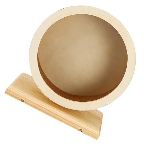 BESTonZON Holz Hamster Laufrad Silent Running Wheel Geräuscharmes Kleintier Laufrad für Hamster Rennmäuse Meerschweinchen und Kleine Haustiere Mittlere Interaktives Übungsrad von BESTonZON
