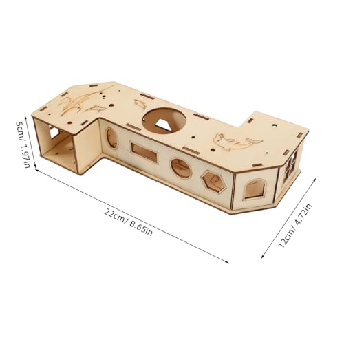 BESTonZON Holz Hamster Tunnel Versteck Bissfestes Kleintier Rohr für Hamster Ratten Mäuse Natürliches Holz Versteck und Auslauf Robust und Sicher für Kleine Haustiere Entspannung und von BESTonZON