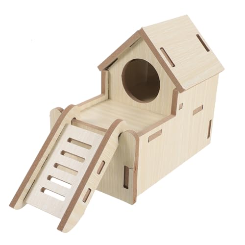 BESTonZON Holz Hamster Versteck Haus Langlebiges Beißfestes Kleintierhaus mit Glatter Oberfläche Privater Rückzugsort für Hamster Chinchilla und Kleine Haustiere Leicht zu Reinigen und BESTonZON Holz Hamster Versteck Haus Langlebiges Beißfestes Kleintierhaus mit Glatter Oberfläche Privater Rückzugsort für Hamster Chinchilla und Kleine Haustiere Leicht zu Reinigen und von BESTonZON