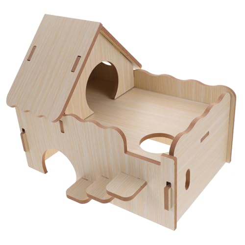 BESTonZON Holz Hamsterhaus für Kleintiere Hamsterversteck aus Hochwertigem Holz für Meerschweinchen und Nager Langlebiges Ausruhen BESTonZON Holz Hamsterhaus für Kleintiere Hamsterversteck aus Hochwertigem Holz für Meerschweinchen und Nager Langlebiges Ausruhen von BESTonZON