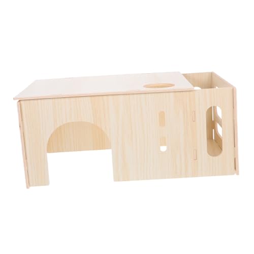 BESTonZON Holz Hideout für Kleine Haustiere Unbehandelte für Kaninchen Meerschweinchen Chinchillas und Andere Kleintiere Entspannen und Vielseitig Einsetzbar und Dekorativ von BESTonZON