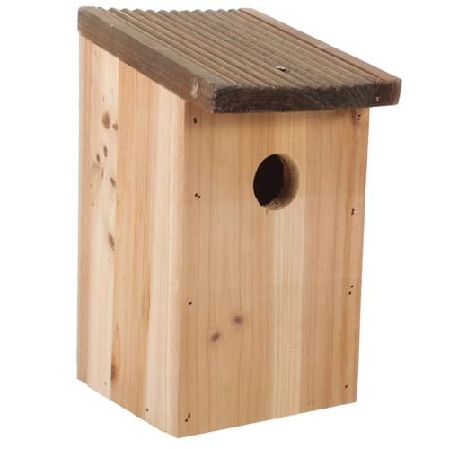BESTonZON Holz Vogelhaus Nistkasten für Außenbereich und Wetterfeste Nistbox für Cockatiels und Gartenvögel für Vogelzucht von BESTonZON