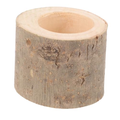 BESTonZON Holz futternapf für Hamster und Kaninchen Robustes Futterbecken aus Natürlichem Holz Hängender Futterschale mit Glatter Oberfläche Kippsicher und Leicht zu Reinigen für Kleine von BESTonZON