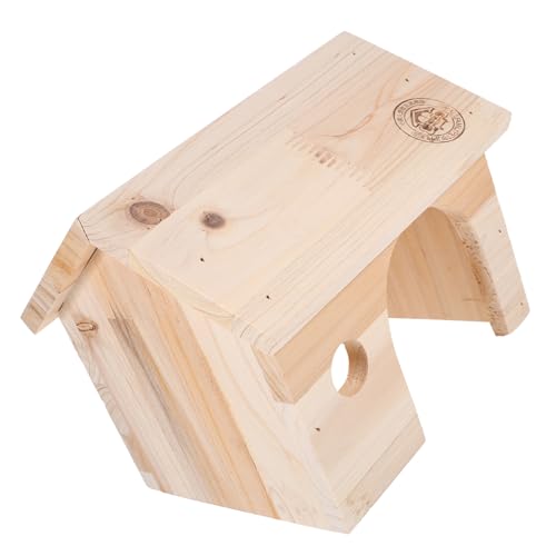 BESTonZON Holz hamsterhaus für Kleine Haustiere Robust und Sicher als Rückzugsort und Spielplatz für Hamster Meerschweinchen Babyhühner DIY bemalbar Langlebiges Verschleißfestes Naturholz von BESTonZON