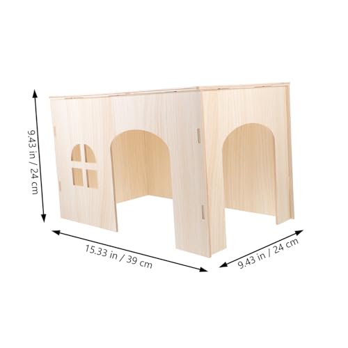 BESTonZON Holzhaus für Kleintiere Robustes Hamster Versteck mit Schlafplatz Meerschweinchen und Chinchilla Rückzugsort Langlebiges Nager Nest Spiel Kuschelhöhle für Kleine Haustiere von BESTonZON