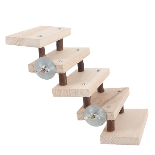 BESTonZON Holzleiter Für Hamster Multifunktionales Kletterspielzeug Aus Robustem Naturholz Für Käfige Sicher Und Langlebig Fördert Bewegung Und Spielspaß Für Kleintiere von BESTonZON