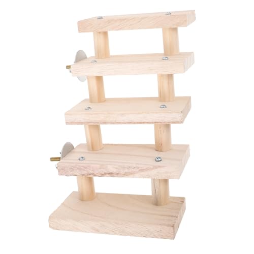 BESTonZON Holzleiter für Kleintiere Natürliche Stabile Hamster Kletterleiter Glatte Oberfläche Fördert Balance und Fitness Geeignet für Meerschweinchen Chinchilla Kaninchen und Kleine von BESTonZON
