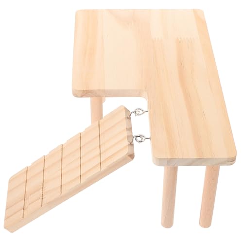 BESTonZON Holzplattform Hamsterspielzeug Kletterleiter für Hamster Ratten Chinchillas Sichere Langlebige Holzleiter für Nagerkäfig Fördert Bewegung und Koordination Kleiner Haustiere von BESTonZON