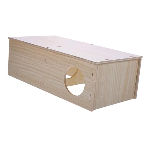 BESTonZON Hamsterhaus aus Holz Mehrkammer Hamsterversteck Verschleißfestes Rattenhaus Kleintier Spielzeug Haustier Lebensraum für Hamster von BESTonZON