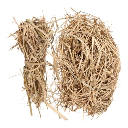BESTonZON Hühnernest Strohmehl Shredded Stroh für Hühnerstall Nestbox Gepolsterte Legeunterlage Wetterfest Vielseitig für Geflügel und Kleintiere Schützend und Arbeitssparend von BESTonZON