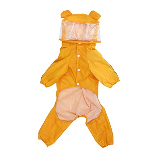 BESTonZON Hunde Regenmantel mit Kapuze Wasserdichter Stylischer Regenanzug für Kleine und Mittelgroße Hunde Leicht Tragbar für Outdoor Aktivitäten Wie Park Strand und Wandern Attraktives von BESTonZON