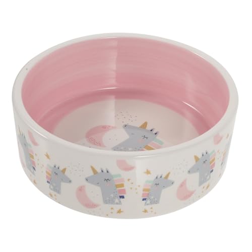 BESTonZON Hundefutternapf Futternapf Für Haustiere Snackschale Für Katzen Haustiernapf Rutschfester Katzennapf Nackenschutzschale Futterautomat Für Haustiere Haustierbedarf Rosa Keramik von BESTonZON