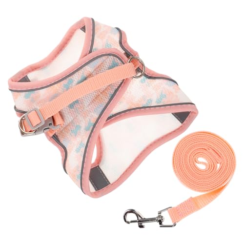 BESTonZON Hundegeschirr und Leine für Kleine Hunde Verstellbares und Flexibles Brustgeschirr Leichte und Bequeme Hundeleine für Outdoor Aktivitäten für mit Katzen und Hunden von BESTonZON