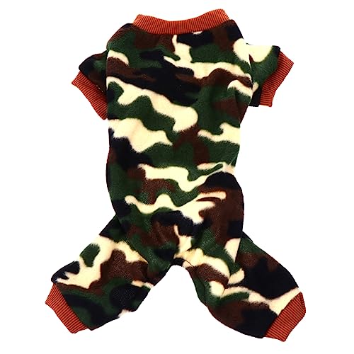 BESTonZON Hundepullover für Welpen Warmer Plüsch Jumpsuit für Beiniges Outfit im Camouflage Design Bequem und Hautfreundlich für Drinnen und Draußen BESTonZON Hundepullover für Welpen Warmer Plüsch Jumpsuit für Beiniges Outfit im Camouflage Design Bequem und Hautfreundlich für Drinnen und Draußen von BESTonZON
