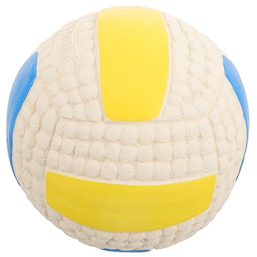 BESTonZON Hundespielzeug Ball Volleyball aus Sicherem Gummimaterial Interaktiver Beißfester Kauspielzeugball für Welpen und Kleine bis Mittlere Hunde Robust Leicht zu Reinigen für Indoor BESTonZON Hundespielzeug Ball Volleyball aus Sicherem Gummimaterial Interaktiver Beißfester Kauspielzeugball für Welpen und Kleine bis Mittlere Hunde Robust Leicht zu Reinigen für Indoor von BESTonZON
