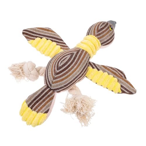 BESTonZON Hundespielzeug Zäh Hund Quietscht Kauspielzeug Für Welpen Lustig Hart Für Hunde Beißspielzeug Für Welpen Einfrierbar Tierspielzeug Hundekauspielzeug Kaut Plüsch Khaki von BESTonZON
