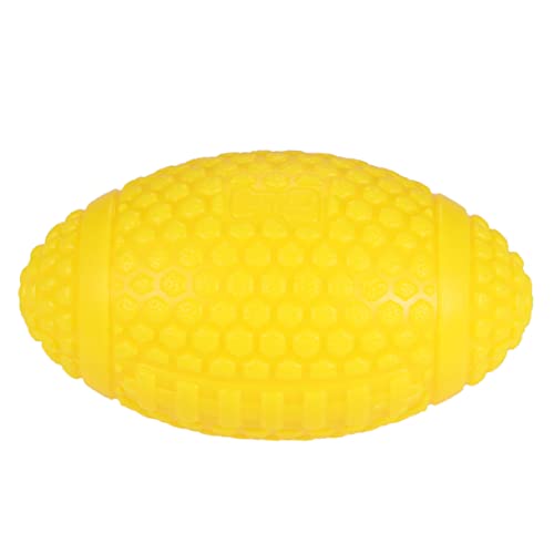 BESTonZON Hundespielzeug aus Strapazierfähigem Latex American Football Form Beißfest und Flexibel für Kleine bis Mittelgroße Hunde Unterstützt Zahnreinigung und Beschäftigung zu Hause Gelb von BESTonZON