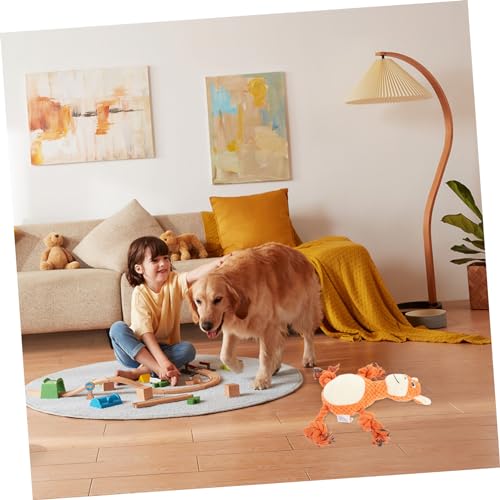 BESTonZON Hundespielzeug aus Weichem Quietschendes Kauspielzeug für Kleine Hunde und Welpen Langlebiges Zahnreinigendes Kuscheltier in Giraffenform für Interaktives und Beißtraining von BESTonZON