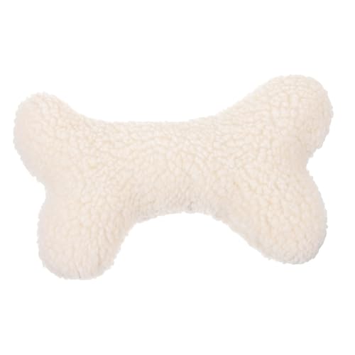 BESTonZON Hundespielzeug aus Wollsamtknochen Interactive Dog Toys hundekuscheltier Dogs Toys Dog chew Toy Hundespielzeugknochen Zahnen für Hunde klein Welpen Sherpa Beige von BESTonZON