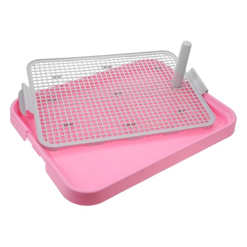 BESTonZON Hundetoilette Aus Kunststoff Mit Slide Funktion Praktische Haustier Für Rosa Für Drinnen Zu Reinigen Und Waschbar Für Welpen von BESTonZON
